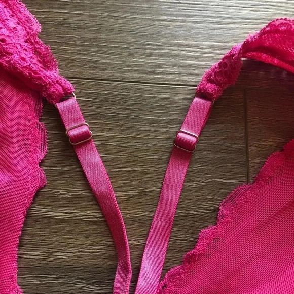 Fox And Royal Plus Size Bralette Wireless Hot Pink Bra Size Large/ 20 - Picture 11 of 11